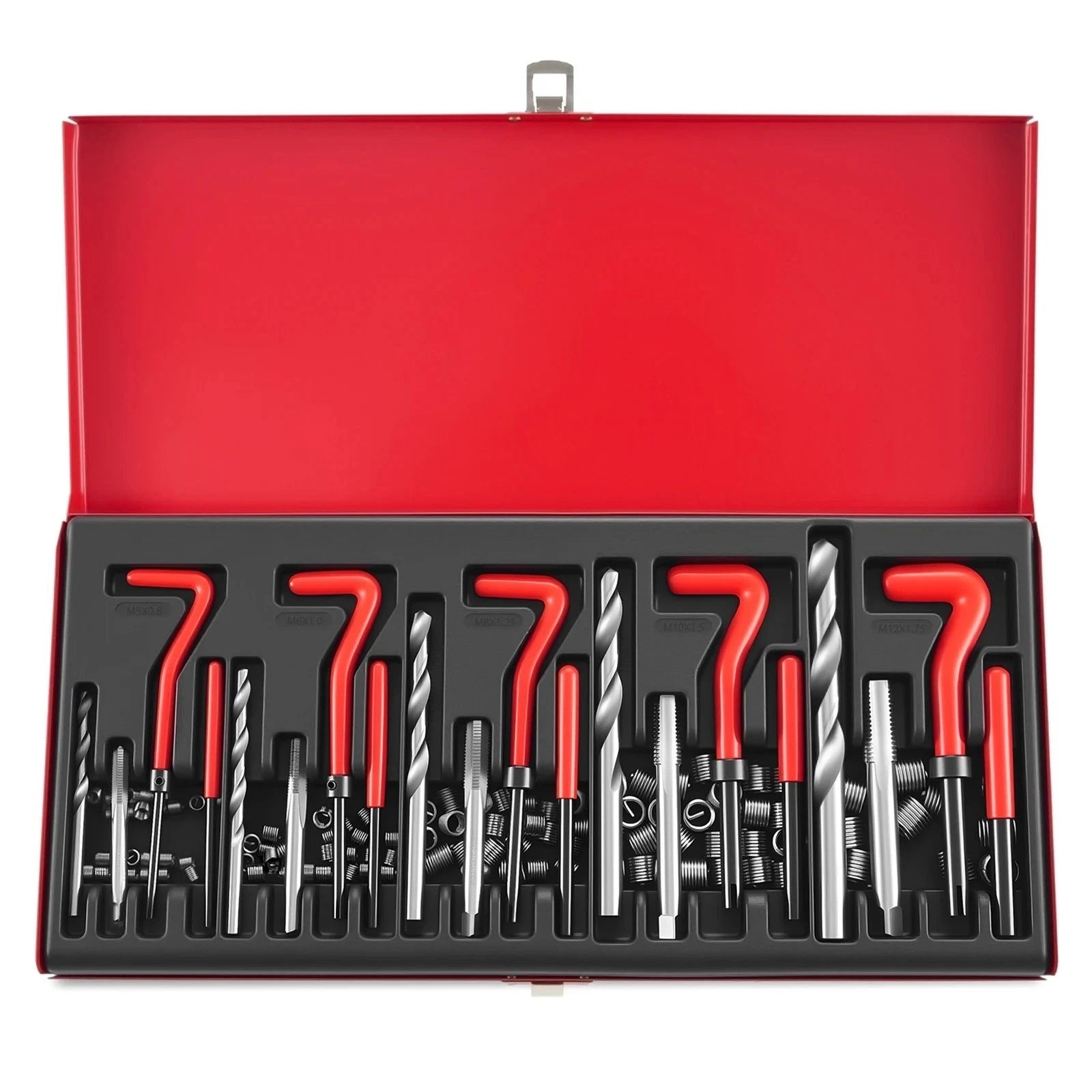 131pcs Thread Repair Insert Kit M5 M6 M8 M10 M12 Helicoil Set Tool