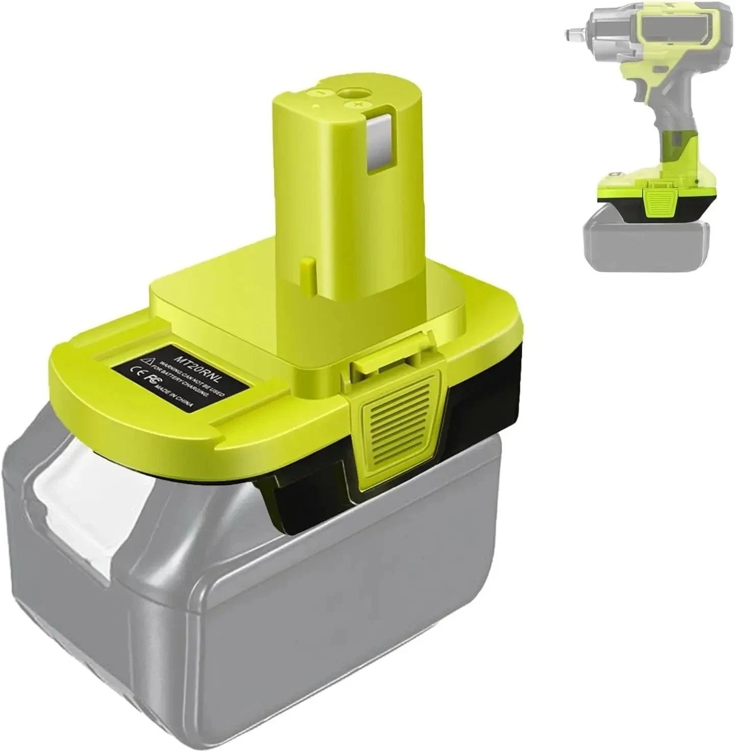 Adapter Converter for Dewalt XR DCB & Milwaukee 18V Battery to Ryobi 18V Tool